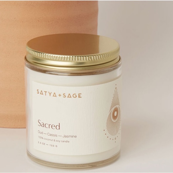 Satya and Sage Sacred Natural Soy and Coconut Jar Candle 5.3 oz - Picture 2 of 2
